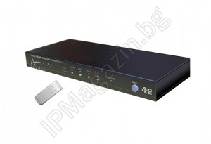 Aaavara  SS422 - 1080P HDMI, дистрибуционен хъб, 2 към 4, 2 HDMI входа, 4 HDMI изхода 