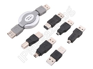 USB, 7 in 1, cables, computer, travel 