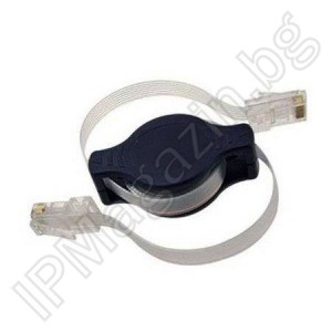 Foldable, self-winding, LAN, patch, cable, RG45, 1.5m 
