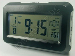 2616 - настолен LCD дигитален часовник с термометър 