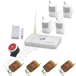 IP-AP010 - GSM аларма с 4 обемни датчика, 1 МУК и 4 дистанционни - за охрана на къща 