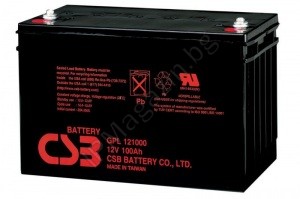 GPL121000 - CSB rechargeable battery, 12V, 100Ah, T8 