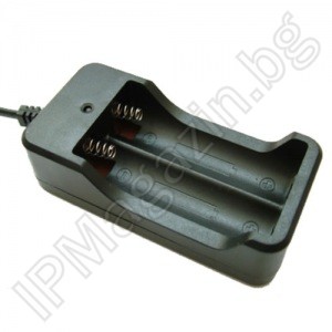 Battery charger for 2 batteries, 18650, 16340, 26650, 14500, Lithium-ion 