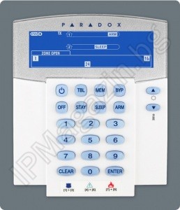 PARADOX K37 - 32 zone, wireless, 2-way, LED keyboard, with icons 