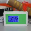 Desktop LCD digital projection clock with thermometer