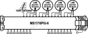 Multiple switch 17 to 16, 17 inputs, 16 outputs 