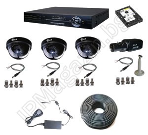 IP-S4010 -Система от 4 камери и DVR рекордер - за магазин 
