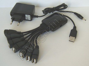7 портов, USB 2.0, HUB. с захранващ адаптор, 5V, 0.5A 