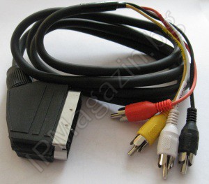 SCART to 4 RCA, 1.5m 