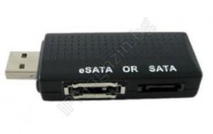 USB към eSATA или SATA 