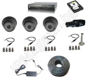 IP-S4009 -Система от 4 камери и DVR рекордер - за магазин 
