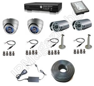 IP-S4014 -Система от 4 камери и DVR рекордер - за къща и вила 