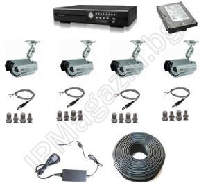IP-S4015 -Система от 4 камери и DVR рекордер - за къща и вила 