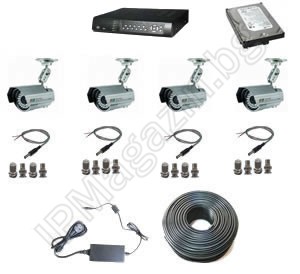 IP-S4022 -Система от 4 камери и DVR рекордер - за къща, вила и офис 