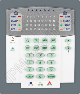 PARADOX K32RF - безжична, 32 зонова,  LED клавиатура, за MG5000, MG5050 