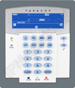 PARADOX K35 - жична, 32 зони, LCD клавиатура, с икони 