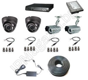 IP-S4017-system of 4 cameras and DVR recorder - Office 