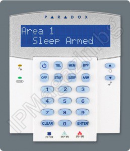 PARADOX K32LX - безжична, 32 символна, LCD клавиатура, вграден RTX3 