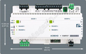 PARADOX ACM24D - модул за контрол на достъпа на 2-врати/4-четеца 