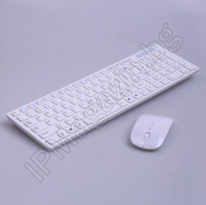 Безжична клавиатура и мишка - бели 