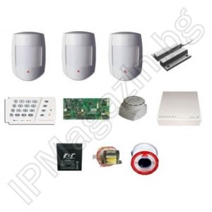 IP-АS401 - PARADOX, жична, алармена система 1 клавиатура, 3 обемни датчика, 1 МУК 