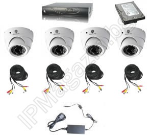 IP-S4031-G A system of 4 cameras and DVR recorder - for office, shop, warehouse, house and villa 