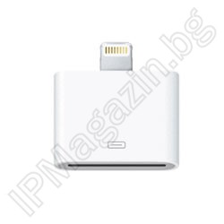 Lightning, адаптер, 30-пинов, към 8-пинов конектор, за IPhone5, Pad4, mini, Pod touch5, nano7 