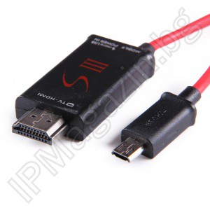 MHL кабел, micro USB към HDTV-HDMI, за Samsung Galaxy S4, NOTE2, SIII 