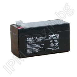 PS1.3-12 Power Kingdom Battery 12V 1.3Ah 