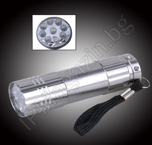 BL-101-9 - LED flashlight, 9 diodes, 1 illumination mode 