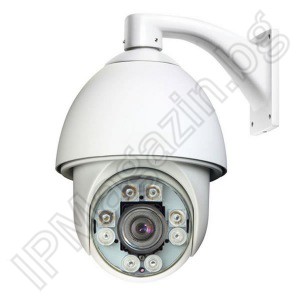 KD-6458 - Auto Tracking, 30x, 150m, 700 ТВ линии, външен монтаж куполна високоскоростна камера за видеонаблюдение