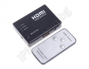 HDMI 3 портов хъб (3 входа, 1 изход) с дистанционно управленив 