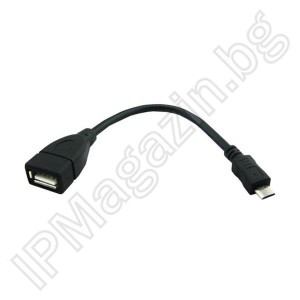 Micro USB към USB Female, 0.17m 