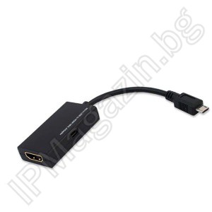 MHL, Micro USB към HDMI, адаптер, за Samsung Galaxy S4, S3, Note 2 