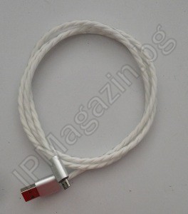 Гъвкав, кабел за зареждане, micro USB към USB, 1m 