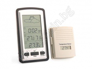 KG218 - влагомер, безжичен термометър, вътрешна и външна температура, часовник 