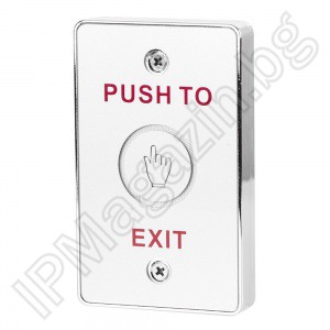 TSK-830A (LED) - Touch Exit Button, Backlit, Surface Mounting, Untreated Steel 