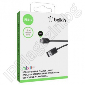 Belkin, интерфейсен кабел, USB-C към USB, 1.8m 