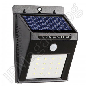 Соларен LED прожектор с 20 диода, с PIR датчик за движение/соларна лампа 