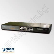 FNSW-1608PS - 16 ports, 8 ports 10/100, 8 ports 10/100 POE, controllable, PLANET, a manageable POE switch