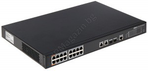 PFS4218-16ET-190 - 20 портов, 16x 10/100 POE, 2x Combo Gigabit, 2x Combo Gigabit SFP, управляем, Layer-2, DAHUA, управляем POE комутатор