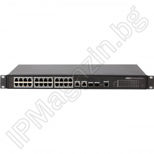 PFS4226‐24ET‐360 - 28 портов,  24x 10/100 POE, 360W, 2x Combo Gigabit, 2x Combo Gigabit SFP, управляем, Layer 2, DAHUA, управляем POE комутатор