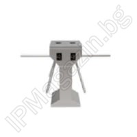EL128-2 - double, solid, three-arm, bi-directional, tourniquet, stainless steel, automatically falling arms 