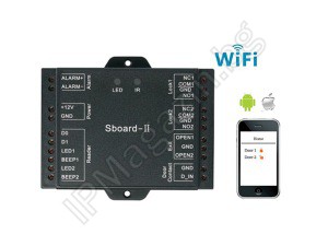 Sboard-II WiFi - безжичен, мрежов, самостоятелен, контролер, едностранен контрол на достъпа, на две врати 