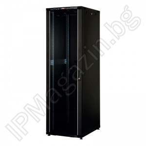 LN-CK26U6060-BL-121 - 26U, 19", 600x600x1269mm, сводобно стоящ, комуникационен шкаф