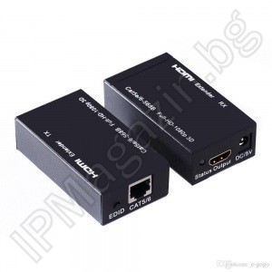 M-HD60 - HDMI удължител, активен, трансмитер, приемник, 1080P, UTP, LAN кабел, 60m, за DVR, NVR 