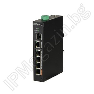CS4006-4ET-60 - 6 ports, 4x10/100 POE, 1x Gigabit, Layer 2 CLOUD managed POE switch DAHUA