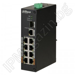 CS4010-8ET-110 - 10 ports, 8x10/100 POE, 2x Gigabit, Layer 2 CLOUD managed POE switch DAHUA