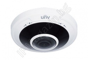 IPC815SR‐DVPF14 - 5MP, 1.4mm, 10m, външен монтаж, SD слот, куполна, Fish Eye IP камера, UNIVIEW