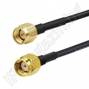 SMA-Male към RP-SMA-Male, асемблиран, високочестотен кабел, 1m 